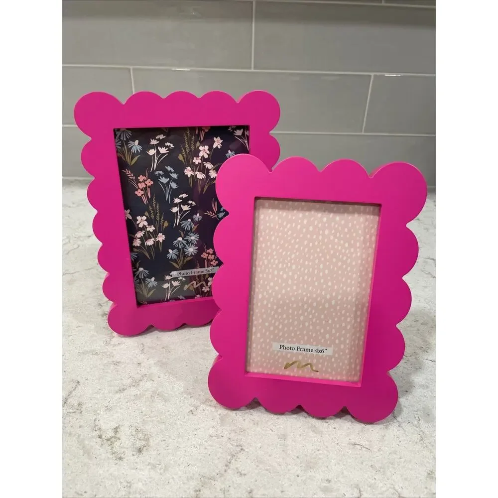 HOT Bright PINK 5x7” Wood Photo Picture Frame Desk Table Decor